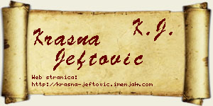 Krasna Jeftović vizit kartica